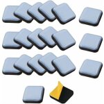 25�25mm 24 pcs patins glisseurs pour meubles auto - adh�sifs, patins en t�flon carr�s pour chaise, canap�, ...