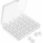 25 bobines vides en plastique transparent pour machine � coudre