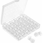 25 bobines vides en plastique transparent pour machine � coudre - fei yu - zvd