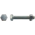 25 boulons charpente mtallique sb f / total 20 x 40 mm - iso 4017 - 4032 en 15048 - 8. 8 - zingu blanc ...