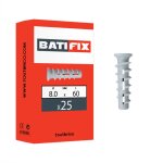 25 chevilles sp�cial b�ton cellulaire 8 x 60mm - batifix