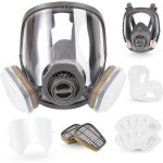 25 in 1 6800 masque respiratoire int�gral, casque de protection faciale pour peindre, vapeur et poussi�re ...