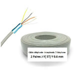 25 m cble tlphonie - interphonie - visiophone 4 paires j - y ( st )y 0. 6 mm