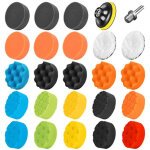 25 pi�ces 80mm polissage pad �ponge de polissage �ponge polir kit pour avec m14 foret pour voiture pon�age ...
