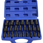 25 pices extracteur de vis ecrou antivol, extracteur de vis casse haute duret, extracteur de goujon ...