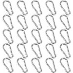 25 pi�ces mousquetons, 40 x 4 mm petit mousqueton, mousqueton porte cl� pour sacs � dos, laisses de chien, ...