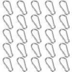25 pi�ces mousquetons, 40 x 4 mm petit mousqueton, mousqueton porte cl� pour sacs � dos, laisses de chien, ...