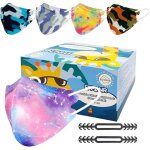 250x masques de protection multicolores 5 dessins 5 couches ce lastique ffp2 + bandes