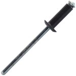 250 rivets aveugles �clat�s alu / acier noir tp, d. 4. 8 x 12 mm - pbd4812 - scell - it
