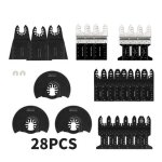 28 accessoires d'outils oscillants multifonctions lame de scie universelle pour parkside dewalt ryobi ...