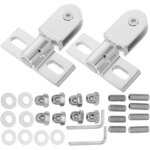 2ensemble charni�res pivotantes pour porte de douche verre sans cadre quincaillerie de salle de bain ...
