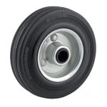 2gt roues et roulettes - roue caoutchouc noir jante t�le diam�tre 160 x 40 al�sage 20 longueur de moyeu ...
