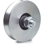 2gt roues et roulettes - roue � gorge v � 100 mm pour rail en v