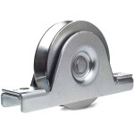 2gt roues et roulettes - roue � gorge en v � 100 mm pour rail en v , monture � encastrer