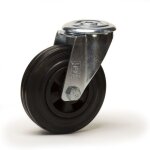 2gt roues et roulettes - roulette � oeil pivotante diam�tre 160 mm roue caoutchouc noir - 135 kg