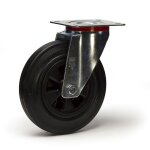 2gt roues et roulettes - roulette pivotante diam�tre 160 mm caoutchouc noir - 135 kg