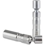 2pcs 14mm / 16mm douille de bougie d'allumage pivotante magn�tique, 3 / 8' cle bougies voiture douze ...