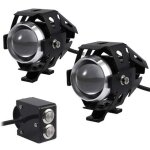 2pcs 15w phare moto feux additionnels led phares avant moto anti brouillard projecteur spot led moto ...