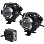 2pcs 15w phare moto feux additionnels led phares avant moto anti brouillard projecteur spot led moto ...