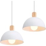 2pcs 20cm lustre en m�tal vintage suspension luminaire moderne lampe � suspension d'int�rieur simple ...