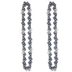 2pcs 4 pouces mini tron�onneuse �lectrique sans fil cha�ne de scie � cha�ne pour la coupe du bois branches ...