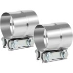 2pcs � 63 mm r�ducteur en acier inoxydable collier d'�chappement raccord de tuyau en acier inoxydable, ...