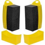 2pcs applicateur de brillance de pneu, rutilisable tire shine applicator tampon avec bote rectangulaire ...
