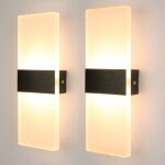 2pcs applique murale int�rieur 7w moderne lampe murale led acrylique luminaire mural decoration pour ...