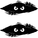 2pcs autocollant voiture, autocollant voiture humour, autocollant monster, int�ressant autocollant moto, ...