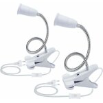 [jamais utilis�] 2pcs base de lampe de table � led e27 douille d?ampoule � pince base de support de lampe ...