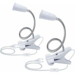 2pcs base de lampe de table  led e27 douille d?ampoule  pince base de support de lampe  col de cygne ...