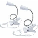 2pcs base de lampe de table  led e27 douille d?ampoule  pince base de support de lampe  col de cygne ...
