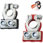 2pcs bornes de batterie de voiture cosse batterie voiture connecteur pince batterie cosse, positif négatif ... 2pcs bornes de batterie de voiture cosse batterie voiture connecteur pince batterie cosse, positif négatif ...