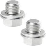 2pcs bouchon de vidange d'huile universel pour voiture, bouchons de vidange d'huile avec bague d'�tanch�it�, ...