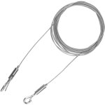 2pcs cable inox, cable pour rideaux 1, 5 mm x 3 m, avec ?illets, rglable, cbles mtalliques, adapt ...