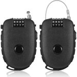 2pcs cadenas cable, antivol casque moto antirouille, cable antivol flexible, cable antivol velo, l�ger ...
