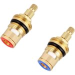 2pcs cartouche ceramique mitigeur, laiton r�sistant corrosion joint tete, robinet ceramique universel ...