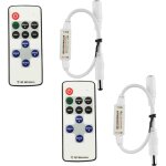 2pcs contrleur de ruban led monochrome dc 5v - 24v 5a rf rgulateur gradateur de led strip rcepteur ...
