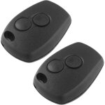 2pcs coque cl� 2 boutons, coque cl� pour renault kangoo, coque t�l�commande voiture, boitier pour cl� ...