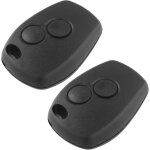 2pcs coque cl 2 boutons, coque cl pour renault kangoo, coque tlcommande voiture, boitier pour cl ...