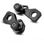 2pcs diabolos m8 8mm tornillos + cadre de bloc de rglage de chane pour cb650r cb 650 r (noir)