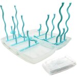 2pcs egouttoir biberon bebe 12 branchettes pliable boite de rangment des egouttoir biberon voyage portable ...