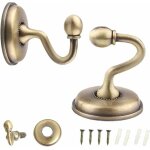 2pcs embrasses de rideaux crochets, rideau crochet en bronze, vintage u support mural crochet pour suspendre ...