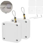 2pcs ferme - porte automatique, ferme - porte automatique � capteur sans per�age blanc, ferme - porte ...
