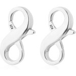 2pcs fermoir mousqueton double en argent sterling 925 pour bracelet, bijoux, bricolage, fabrication et ...