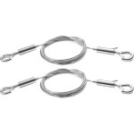 2pcs fil de suspension d'image r�glable - kit lourd en acier inoxydable de 2m x 1. 5mm pour miroirs, ...