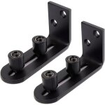 2pcs guide portail coulissant rglable montage mural roues doubles fond guide pour accessoire de quincaillerie ...