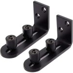 2pcs guide portail coulissant r�glable montage mural roues doubles fond guide pour accessoire de quincaillerie ...