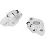 2pcs guide support d'arbre de rail lin�aire shf12, support de roulement d'arbre de guidage pour imprimante ...