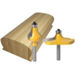 2pcs handrail router bit set - standard / flute moulding cutter - shank for staircase & rampes handrails ...